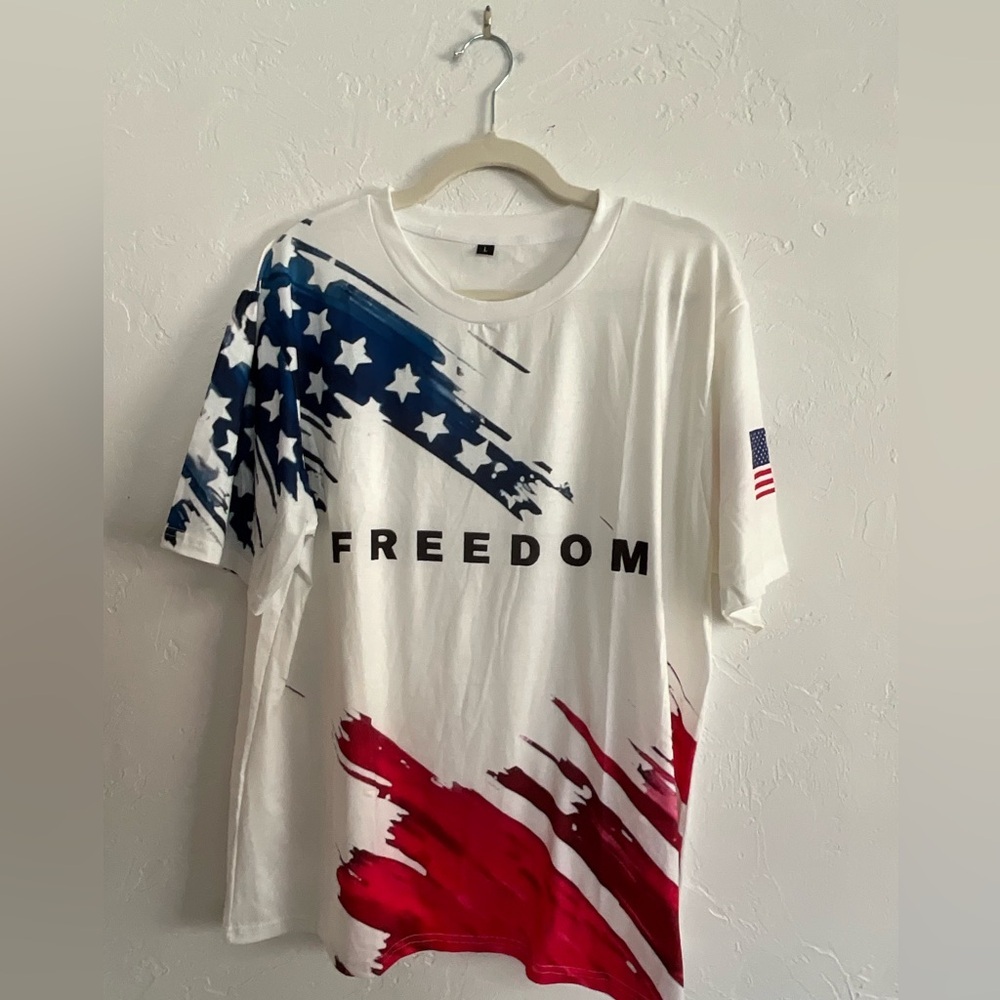 American Flag Freedom Graphic T-Shirt Large